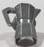Vintage Style 3D Coffee Pot 3/4" x 1" Pewter Metal Lapel Pin