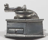 Vintage Style 3D Coffee Grinder Mill 3/4" x 3/4" Pewter Metal Lapel Pin