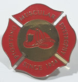 Fighting Muscular Dystrophy Since 1954 Firefighter Helmet Themed 1 1/8" x 1 1/8" Metal Lapel Pin