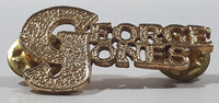 George Jones 3/4" x 1 1/2" Gold Tone Metal Lapel Pin