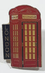 London Phone Booth 5/8" x 1" Enamel Metal Lapel Pin