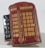 London Phone Booth 5/8" x 1" Enamel Metal Lapel Pin