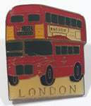 London Red Double Decker Bus 7/8" x 1" Enamel Metal Lapel Pin