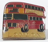 London Red Double Decker Bus 7/8" x 1" Enamel Metal Lapel Pin