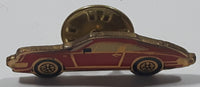 Vintage Red Porsche 3/8" x 1 1/8" Metal Lapel Pin