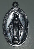 Early 20th Century Saint Catherine Labouré Miraculous Medal of Virgin Mary Rosary Pendant Made in Italy