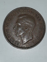 1941 Australia King George VI Penny Copper Metal Coin