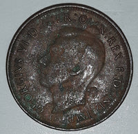 1946 Australia King George VI Half Penny Copper Metal Coin