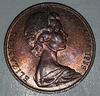 1983 Australia Queen Elizabeth II 2 Cents Copper Metal Coin