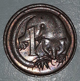 1981 Australia Queen Elizabeth II 1 Cent Copper Metal Coin