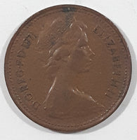 1971 United Kingdom Great Britain One Penny 1 Cent Queen Elizabeth II Copper Metal Coin