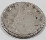1954 Canada Young Queen Elizabeth II 10 Cents Metal Coin