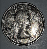 1954 Canada Young Queen Elizabeth II 10 Cents Metal Coin