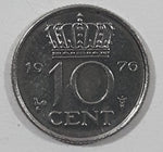1976 Netherlands Juliana Koningin Der Nederlanden 10 Cents Metal Coin