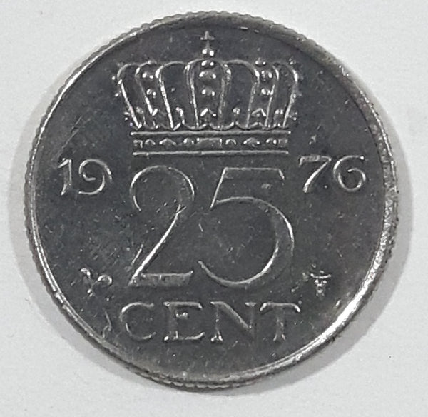 1976 Netherlands Juliana Koningin Der Nederlanden 25 Cents Metal Coin