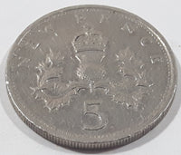 1979 Great Britain UK Queen Elizabeth II 5 New Pence Metal Coin