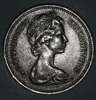 1968 Great Britain UK Queen Elizabeth II 5 New Pence Metal Coin