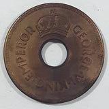 1943 Fiji King George VI Emperor Penny Metal Coin