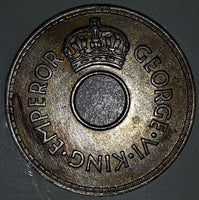 1940 Fiji King George VI Emperor Penny Metal Coin