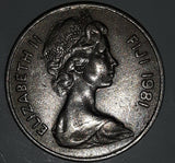 1981 Fiji Queen Elizabeth II 20 Cents Metal Coin