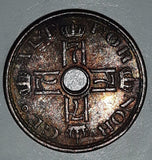 1948 Norway 50 Ore Metal Coin