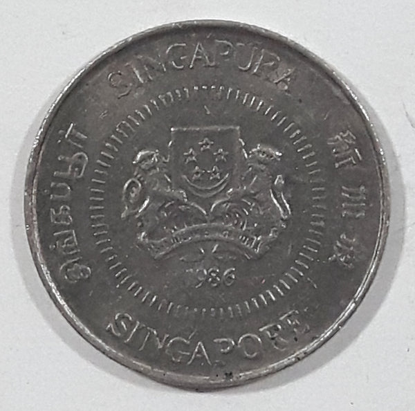 1986 Singapore 10 Cents Metal Coin