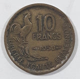 1950 France Liberte Egalite Frateranite Republique Francaise 10 Francs Metal Coin