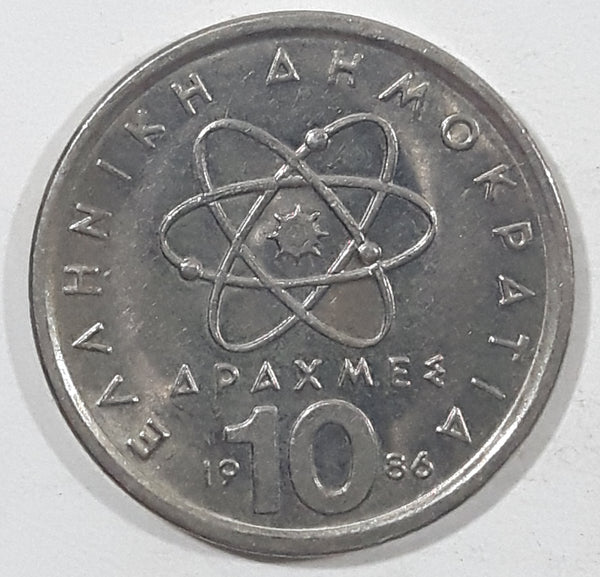 1986 Greece Drachma 10 Apaxmai Metal Coin