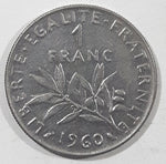 1960 France Liberte Egalite Frateranite Republique Francaise 1 Franc Metal Coin