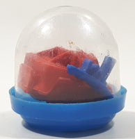 Arthritis Foundation Miniature Red Rubber Jeep with Blue Surfboard in Plastic Capsule