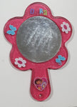 2009 Viacom Nickelodeon Dora The Explorer 4 1/8" Long Pink Plastic Toy Hand Mirror Accessory