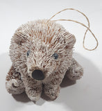 Polar Bear Brush Frosted Hanging Ornament