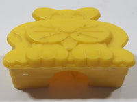 1987 Ritvik Mega Bloks 127 Yellow Cat Plastic Toy