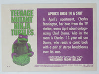 1990 O-Pee-Chee Limited Edition Series Teenage Mutant Ninja Turtles Trading Cards Individual 26-50