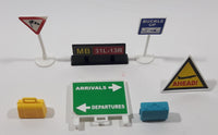 RealToy Airport Signs and Luggage Mixed Toy Lot