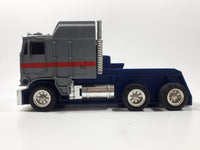 1986 Satten / Lehmann Hot Wheels Semi Tractor Truck Grey and Blue Die Cast Toy Car Vehicle