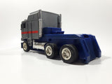 1986 Satten / Lehmann Hot Wheels Semi Tractor Truck Grey and Blue Die Cast Toy Car Vehicle