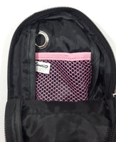 2006 Sanrio Hello Kitty Small Black and Pink Music Device Carry Fanny Pack Bag Case Holder
