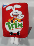 2021 Funko General Mills Trix Naturally Fruit Flavored Sweetened Corn Puff Rabbit Mascot Red Box Shape 8 3/4" Cereal Box Shaped Stuffed Toy Plush New with Tags