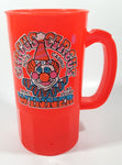 Vintage Betras Super Liter Circus Circus Hotel Casino Reno Las Vegas Winner Bright Orange 7" Tall Plastic Mug Cup