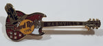 Hard Rock Cafe Nashville Black Cowboy Boot Red Gibson Guitar Shaped 2 1/4" Long Enamel Metal Pin