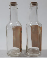 Rare 1950s James The Peeper and Old Overcoat Wry Whiskey GAG Non-alcoholic Paper Label Miniature Glass Liquor Bottles Salt and Pepper Shakers