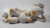 Vintage 1976 Arnel's Lounging Sun Bathing Lady Frog in Bikini and Sunglasses 12" Ceramic Ornament