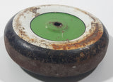 Antique Green Hub White and Black 3" Metal Toy Wheel