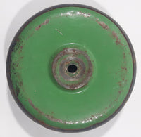 Antique Green Hub White and Black 3" Metal Toy Wheel