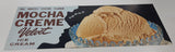 Vintage Velvet Ice Cream This Month's Feature Flavour Mocha Creme ummm Store Window Advertisement