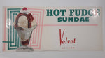 Vintage Velvet Ice Cream Hot Fudge Sundae Store Window Advertisement
