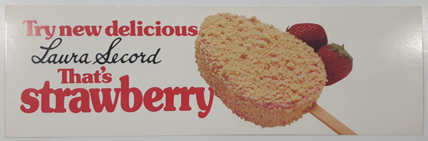 Vintage Laura Secord Try New Delicious That's Strawberry Ice Cream Bar Store Window Advertisement