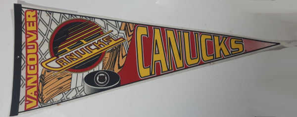 1994 Vancouver Canucks NHL Ice Hockey Team Full Size 30" Long Felt Pennant