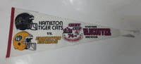 1986 CFL 74th Grey Cup Championship Vancouver Hamilton Tiger Cats vs. Edmonton Eskimos Team Full Size 30" Long Felt Pennant
